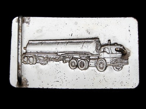 LL27112 VERY COOL VINTAGE **1950s TANKER TRUCK** BELT BUCKLE - Picture 2 of 2