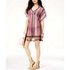 Miken Black Sangria Zigzag Stripe Cover Up Tunic