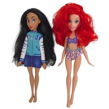 Disney Princess Ariel & Jasmine Comfy Squad Doll Lot Set- Little Mermaid Aladdin
