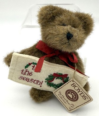 NWT Boyds Bears  Tizzy  Tis The Season Christmas Teddy Bear Plush Toy