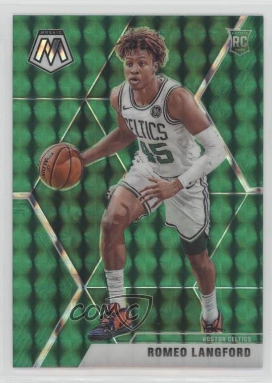 2019-20 Panini Mosaic Rookies Green Prizm Romeo Langford #233 lw9