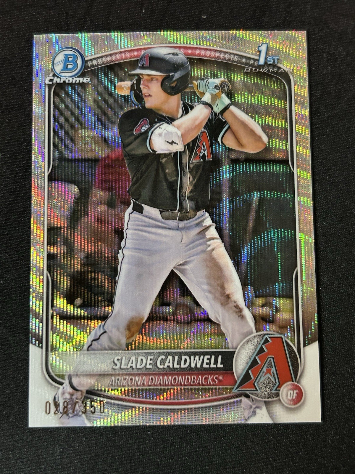 2025 Bowman - Chrome Prospects Slade Caldwell #BCP-21 Wave Refractor /350 (RC)