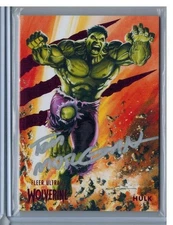 2023 FLEER ULTRA MARVEL WOLVERINE HULK AUTO 4/74 TOM MORGAN AUTOGRAPH RED #34