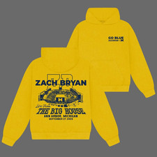 Zach Bryan Go Blue Navy Graphic 2 Sided Hoodie