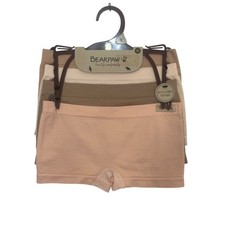 Bearpaw 4 Pack Comfort Boyshorts Panties Girls Medium New Neutral Tones