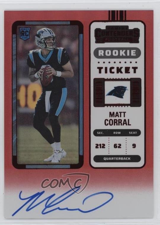 2022 Panini Contenders Rookie Ticket RPS Red Zone Matt Corral #130 Auto 18q6