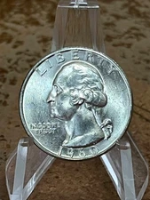 HIGH GRADE AU+ 1960-DD, Washington Quarter,90% Silver,DDR (D) MINT MARK   # RS18
