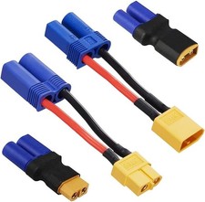 2Pairs XT60 to EC5 Male Female Adapter, XT60 to Male Female EC5 Connector Adapte