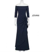 Jovani Women's Crepe Off Shoulder Evening Dress Size 4