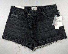 BDG Urban Outfitters Black High Waisted Denim Ripped Shorts Fly Button 30