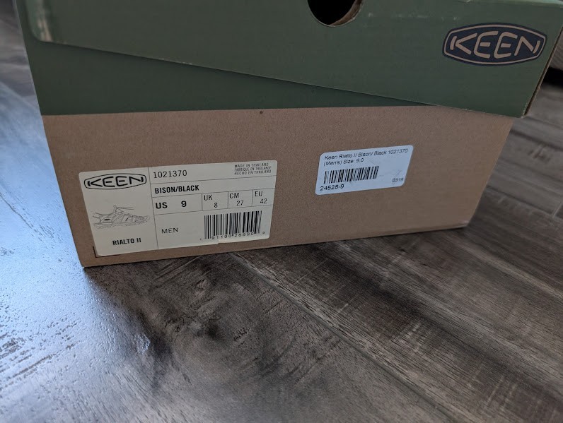 Scarpe da trekking Keen Rialto II outdoor impermeabili uomo taglia 9 bisonte scatola nera