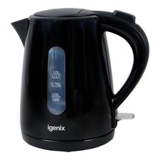 Cordless Electric Jug Kettle, 2200 W, Rapid Boil, Black Igenix IGK11022B