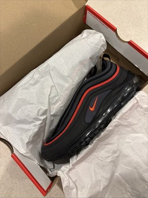 Nike Air Max 97 Black Picante Red Anthracite Size 9.5 New Box