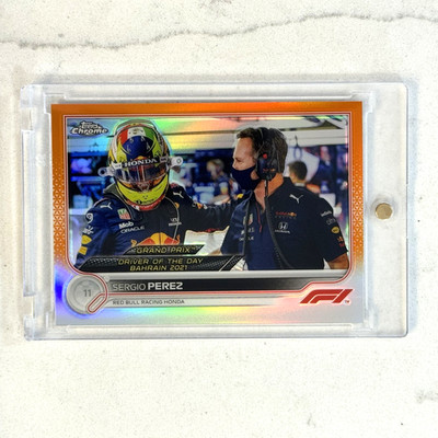 2022 Topps Chrome Formula 1 F1 #173 SERGIO PEREZ Orange Refractor /25