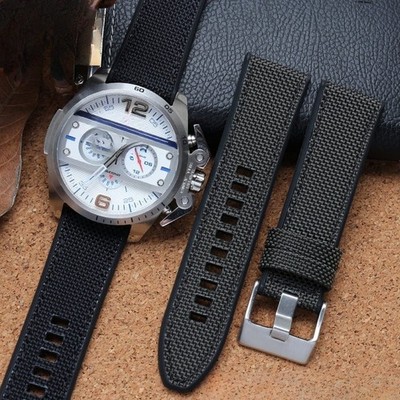 Waterproof Nylon Silicone Base Watch Strap for Diesel 24 26 28 DZ4512/7420/4500