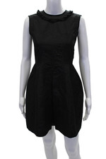 Marc By Marc Jacobs Women's Round Neck Sleeveless Flare Mini Dress Black Size 2