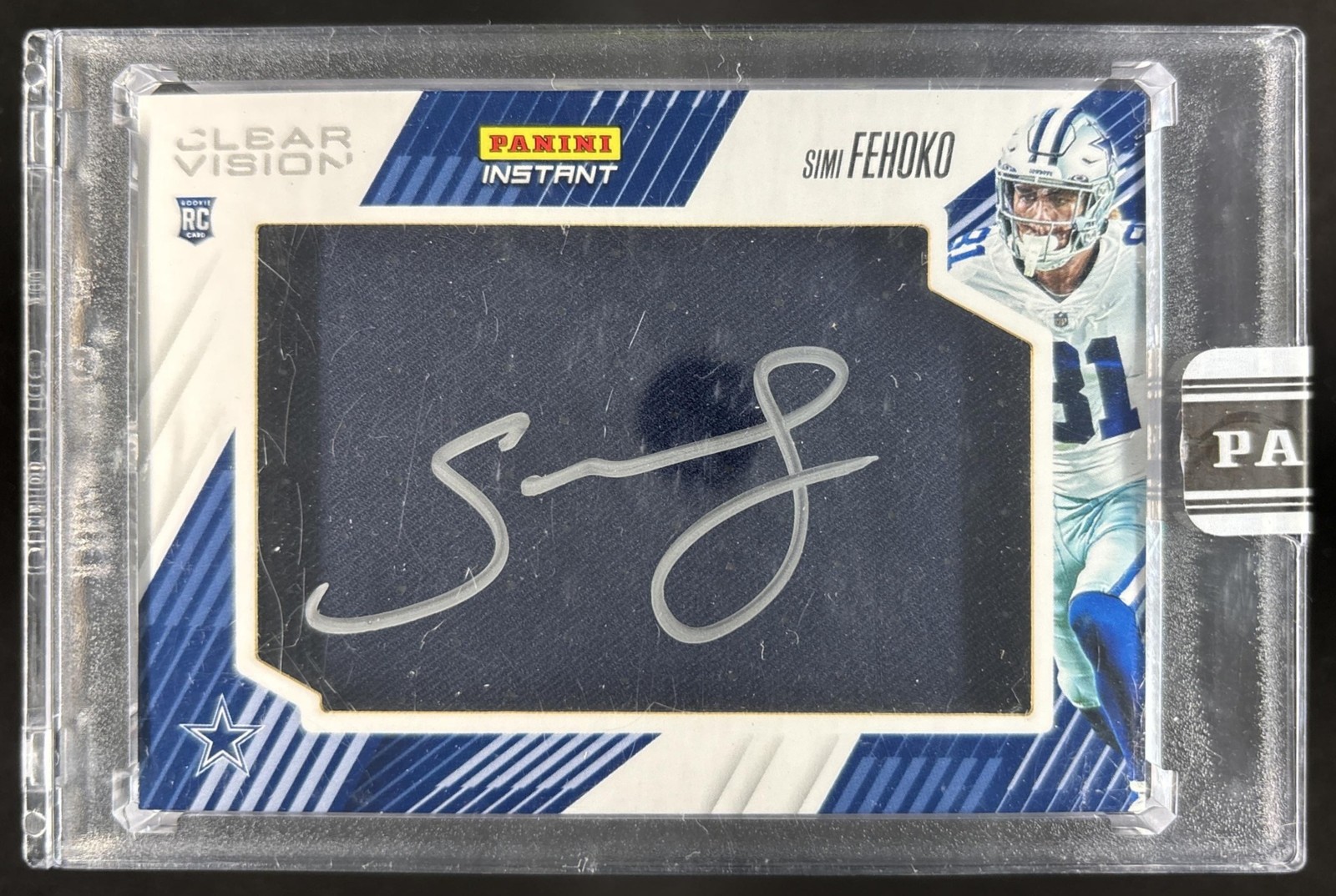 Simi Fehoko Panini Instant Clear Vision Autographs #CV36 Base
