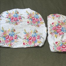 Pair of 2 Land of Nod Floral Crib Sheet