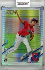 2021 Topps Chrome Cleveland Indians Triston Mckenzie Base Prism Refractor