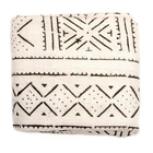 White Bogolan Mali Mud Cloth Tonka Design African Black and White Cotton