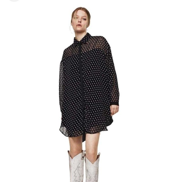 Women Diesel Dress Black Viscose 36 / S / 44 #7J4O