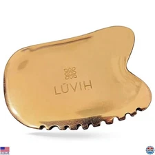 LUVIH Kansa Gua Sha Tool - Facial & Body Massage Essential for Skin Firming