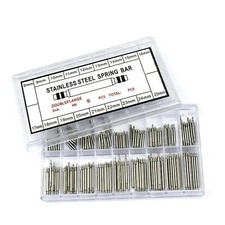 360pcs Watch PINS SPRING BARS Band Strap Link 8-25mm Repair Kit Stainless Steel