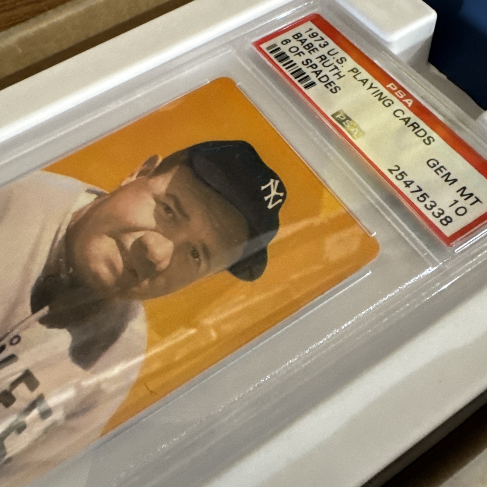 Babe Ruth Playing Card PSA 10 Gem Mint New York Yankees 1973 Vintage Baseball NY view 7