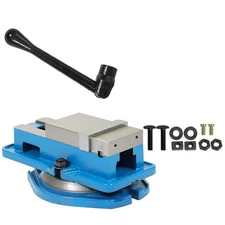 3 In Milling Machine Vise Bench Vice Lockdown Vise W/ 360 Degree Swivel Base