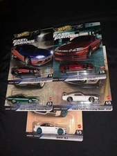 5 Car Set 2024 Hot Wheels Fast & Furious Mix F Silvia Soarer Mustang BMW Torino