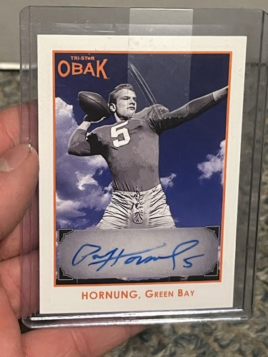 Paul Hornung Green Bay Packers 2011 TRI-STAR Obak Auto Orange /75 #A19 Auto HOF 