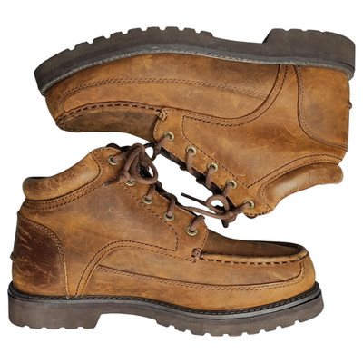Cabela's Gore-Tex Work Boots Mens US 9.5M Brown Leather Soft Toe Lace Up 82-2704