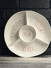 Rae Dunn 100% Melamine Chip And Dip Platter. Yum Crunchy Tasty Salty.