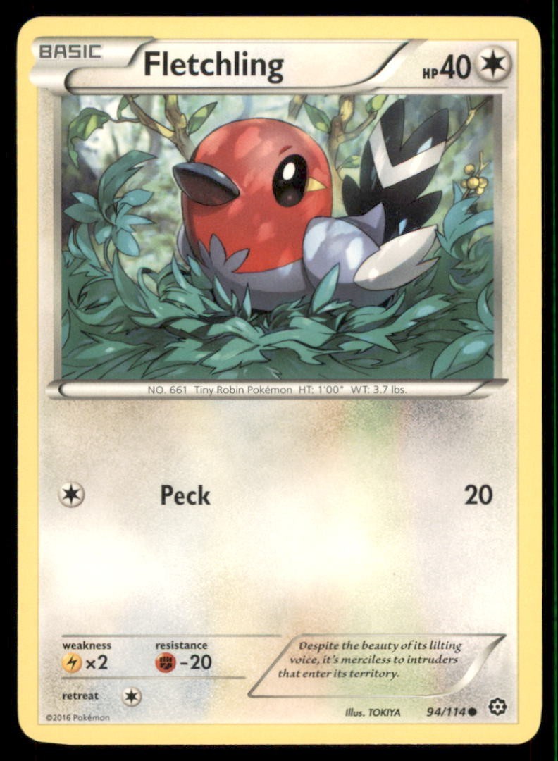 Pokemon TCG Fletchling 94/114 Regular 2