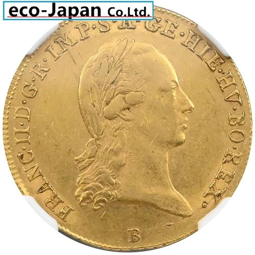 Austrian Netherlands 1795B Franz II 2 Sovereign Dollar Gold Coin NGC AU55