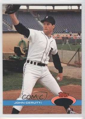 1991 Topps Stadium Club Missing Foil John Cerutti #445 0l1