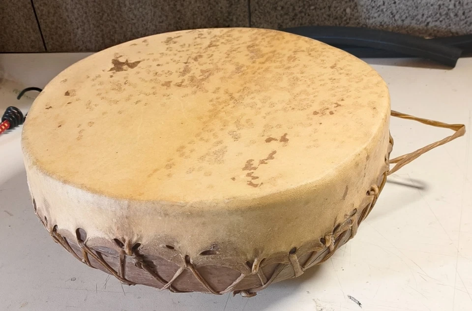 tambour yéménite 1994 terre cuite pot de chèvre - Photo 3/3