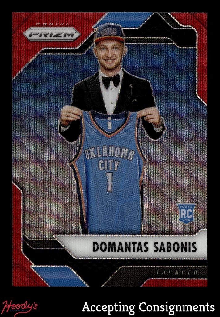 2016-17 Panini Prizm Prizms Ruby Wave #255 Domantas Sabonis RC Rookie THUNDER