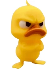3D Printed Grumpy Rubber Duck Style Collectible, Must Have, Grouchy, Angry, Mad