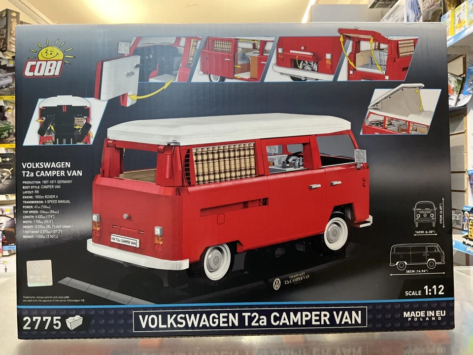 COBI 24361 Volkswagen T2a Camper Van Executive Ed. 1:12 Brick Model 2775pcs - Image 2 of 2