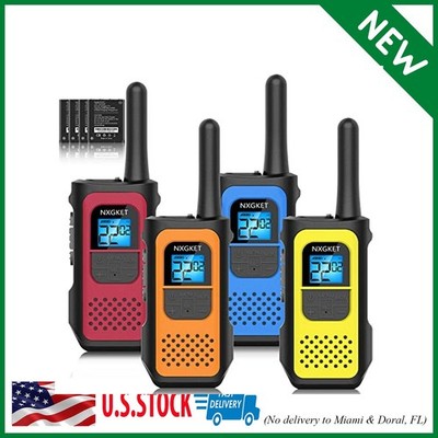 Walkie Talkies, NXGKET 4 Pack Long Range Two-Way Radios NOAA Weather Alert with