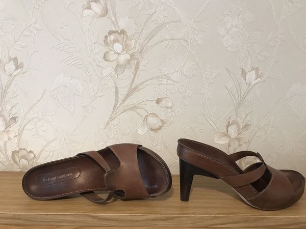 Women CoStume National Slippers Brown Leather 40