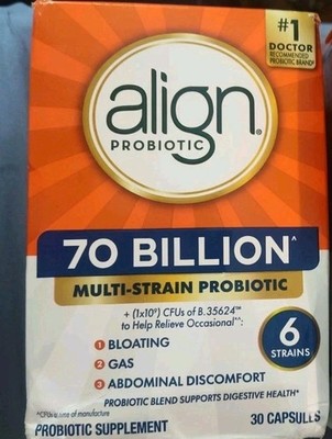 Align Probiotic 70 Billion CFU Probiotics 30 Capsules Exp 12/2027 *Read Ad*