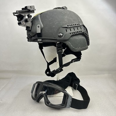 Large MSA SWAT Black ACH Ballistic Military Advanced Combat Helmet