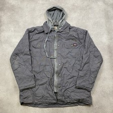 Dickies Jacket Men's XL Vintage Workwear Full Zip Lined Coat, Grey