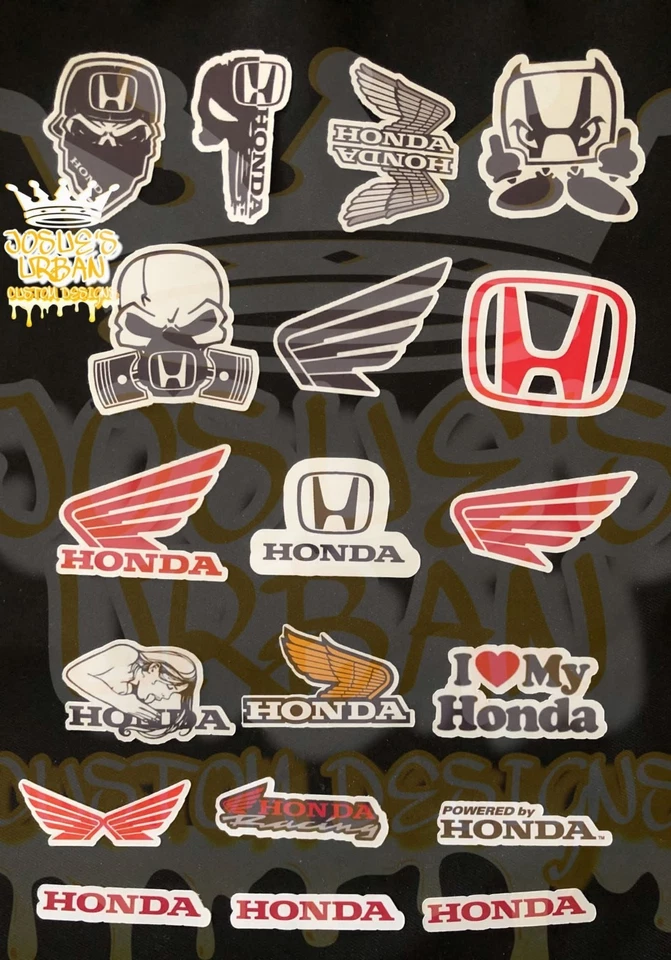 19 pegatinas: pegatinas brillantes Honda  Foto 2 de 2