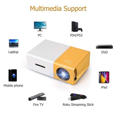 MINI LED PROJECTOR 本体 Mini Projector, Meer Portable Pico Full Color LED LCD Video