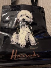 Harrods Westie Dog Tote Bag Black Made in China
