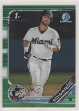 2019 Bowman Draft Chrome Green Refractor /99 Evan Edwards #BDC-168 02v3