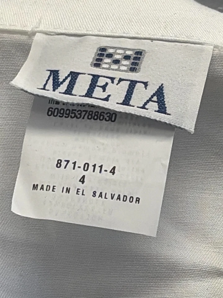 Meta Lab Coat White Unisex Size 4 - Image 3 of 4